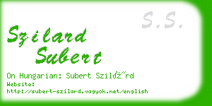 szilard subert business card